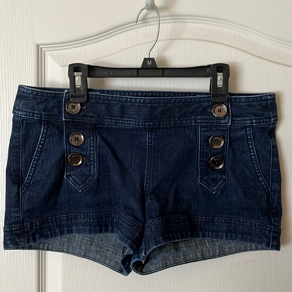 Express Denim Sailor Shorts Navy Blue Size 8